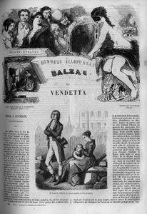 Illustrazione di La Vendetta, romanzo di Honoré de Balzac (1799-1850) da Unknown artist