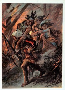 Illustrazione di "Calzini di cuoio" di F. Cooper da Unknown artist