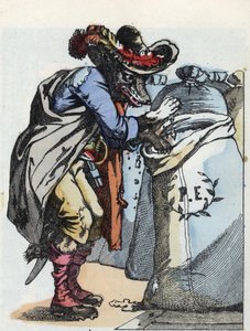 Illustrazione della fiaba "Compere le Loup, Maitre Renard, Comere la Chevre et ses petits biquets" di Jean de la Fontaine. In "Fiabe della casa per i piccoli". Incisione anonima del XIX secolo da Unknown artist