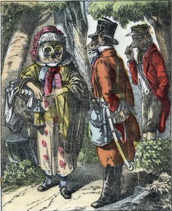 Illustrazione della fiaba "Buona Mamma Pecora". In "Fiabe della casa per i piccoli". Incisione anonima del XIX secolo da Unknown artist