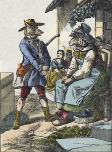 Illustrazione del racconto "Buona Mamma Pecora". In "Tales from the home for the little ones". Incisione anonima del XIX secolo