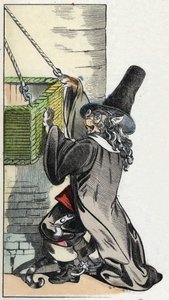 Illustrazione della fiaba "Il terribile Raminagrobis e i topi". In "Fiabe della casa per i piccoli". Incisione anonima del XIX secolo da Unknown artist
