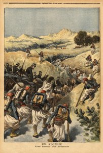 In Algeria, un battaglione organizzato da un intero battaglione di Zuavi, rinforzato dalla cavalleria, per catturare Areski ben Bashir, tre volte condannato a morte dal tribunale di Algeri da Unknown artist