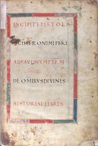 Incipit Epistola, pagina incipitaria della Epistola, XI secolo (miniatura, manoscritto membranaceo)