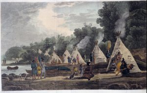 Campo indiano; in "Travels through Canada", di George Heriot, ed. Londra da Unknown artist