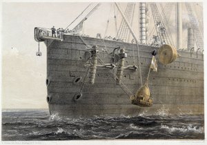 Installazione del cavo sottomarino nel 1858 (boa di riferimento) - in 