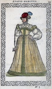 Donna italiana - in "Habits et effigies" di Jean Sulperius da Unknown artist