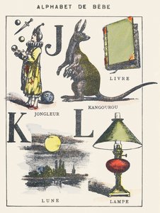 Giocoliere, canguro, libro, luna, lampada da Unknown artist