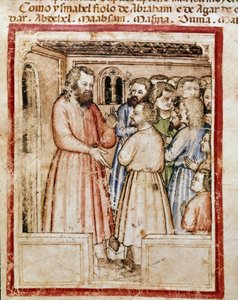 Giacobbe e i suoi dodici figli Miniatura dal codice 212 (o codice padovano o Bibbia di Padova) 1390-1400 Rovigo, Accademia dei Concordi da Unknown artist