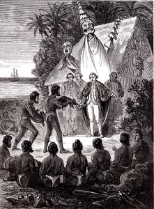 James Cook con i nativi dell