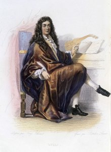 Jean Baptiste Lully (Giovanni Battista Lulli) (1632-1687) - in “Le Plutarque français”, Ed. Mennechet da Unknown artist