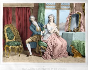 Jean Jacques Rousseau (1712 - 1778) e Madame de Warens (1700 - 1762)
