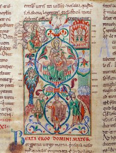 Albero di Jesse circonda simboli di verginità. La Vergine è designata con il nome bizantino di Theotokos. Miniatura tratta dal Lectiaire de Citeaux, XII secolo. Digione, Biblioteca Municipale da Unknown artist