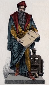 Johann Gutenberg, stampatore e orafo tedesco da Unknown artist