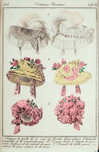Journal des dames et des fashions, costumi parigini da Unknown artist