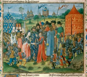 Re Carlo VI consegna sua figlia Isabella di Francia a Riccardo II re d