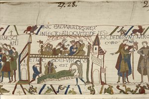 Re Edoardo il Confessore sul letto di morte, Arazzo di Bayeux da Unknown artist