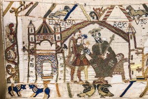 Re Edoardo il Confessore invia Harold in Normandia, Arazzo di Bayeux da Unknown artist