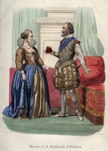 Re Enrico IV di Francia e la sua amante Gabrielle d