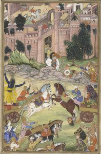 Krishna uccide il demone Sri Gala (Scena dal Harivamsa) da Unknown