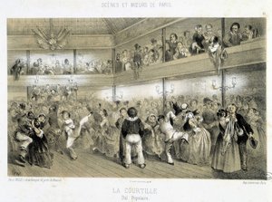 La Courtille: ballo popolare - XIX secolo da Unknown artist