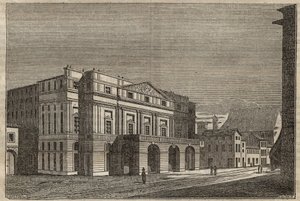La Scala a Milano - Vista del teatro della Scala a Milano, Italia - 1837 da Unknown artist