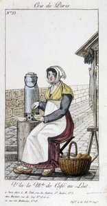 La mercante di caffè e latte - in "Cris de Paris" da Unknown artist