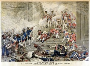 La presa delle Tuileries il 10 agosto 1792 - in "Le Petit Journal", aprile 1892 da Unknown artist