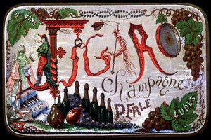 Etichetta di Figaro Champagne Perle. sd. XIX secolo