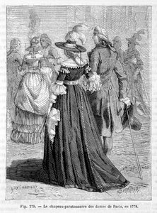 Signore di Parigi con cappello parafulmine 1778 da Unknown artist