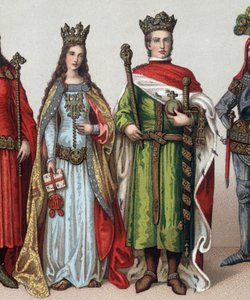 Ladislao II o V Jagellone (1350-1434), Gran Duca di Lituania e Re di Polonia. Cromolitografia del XIX secolo da Unknown artist