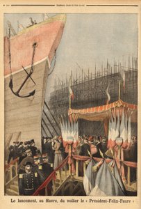 Varo della barca a vela "Presidente Felix Faure", il 3 febbraio, a Le Havre, sponsorizzato da Lucie Faure, la figlia del capo di stato e Louis Brindeau, sindaco di Le Havre; è la prima di una serie di barche a vela a 4 alberi da costruire a Le Havre dal 18 da Unknown artist