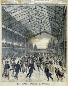 Le Pole Nord a Parigi: parigini che pattinano - in "Le Petite Journal", nov. 1892 da Unknown artist