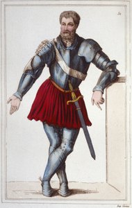 Il cavaliere Bayard (1475-1524) incisione 1830 da Unknown artist