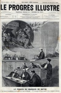 Il processo del marchese de Nayve alle assise di Bourges nel 1895 - Incisione in "Le Progres illustré" del 1895 da Unknown artist