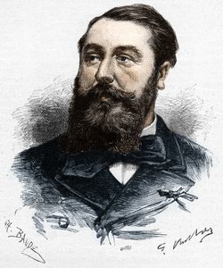 Leo Delibes (1836-1891), musicista e compositore francese. Incisione su legno di Charles Baude dopo Gaston Vuillier - in 