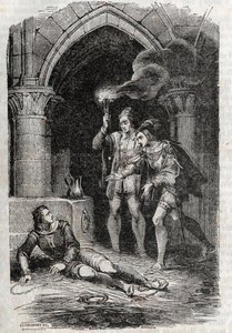 Leone libera Ruggiero - incisione del 1851 da 