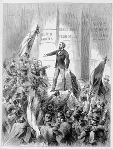 Léon Gambetta annuncia la proclamazione della Repubblica il 4 settembre da Unknown artist