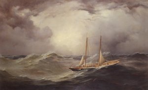 Livonia dopo aver perso il bompresso a metà Atlantico, 1871