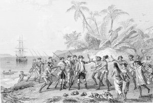 Louis Antoine, Conte di Bougainville (1729-1811) arriva a Tahiti