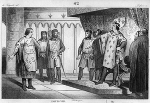 Luigi VIII (1187-1226) il Leone riceve un inviato dal suo nemico Enrico III (1207-72) d