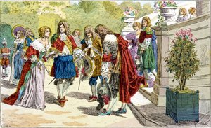 Luigi XIV e la sua corte a Versailles