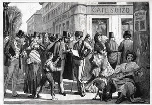 Madrid nel 1873. Passeggiatori all
