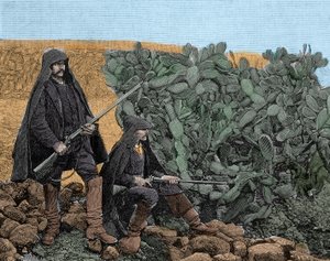 Mafia (Cosa nostra) in Sicilia: picciotti giovani membri della mafia, fine XIX secolo da Unknown artist