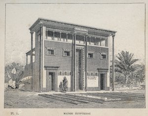 Maison Egyptienne - incisione del 1889 in 