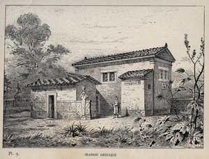 Casa Greca - incisione del 1889 in 