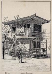 Maison Japonaise (Casa giapponese) - incisione del 1889 in 