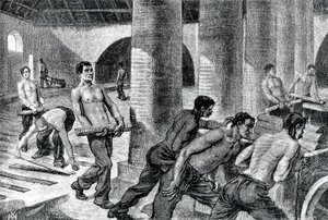 Fabbricazione del ferro nella fabbrica di Couillet