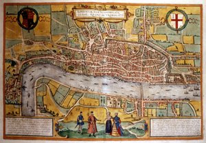 Mappa di Londra nel XVI secolo da Unknown artist