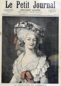 Maria Teresa di Savoia Carignano (1749-1792), Principessa di Lamballe - Couv "Le Petit Journal"